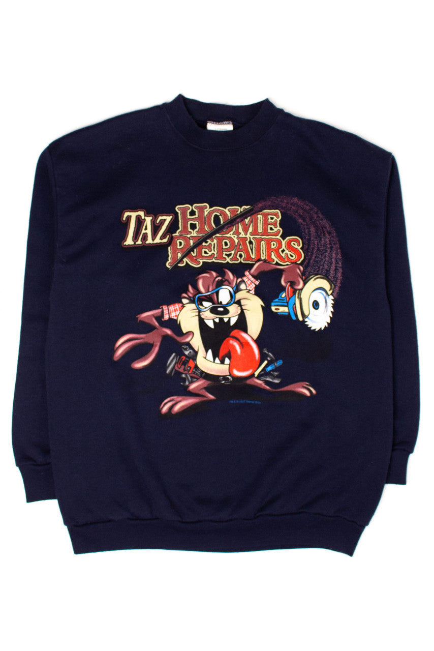 Vintage Taz Home Repairs Sweatshirt (1997)