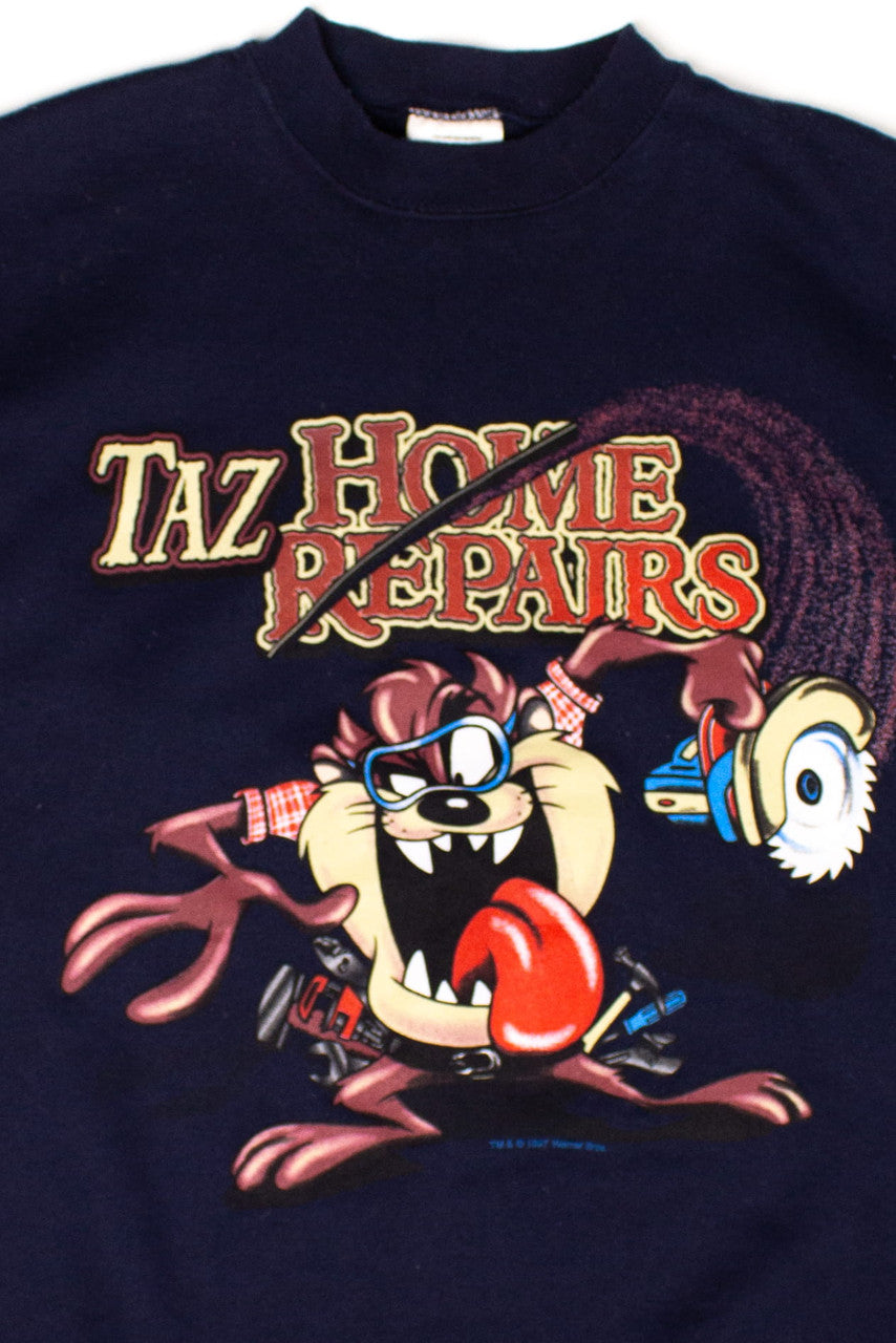 Vintage Taz Home Repairs Sweatshirt (1997)