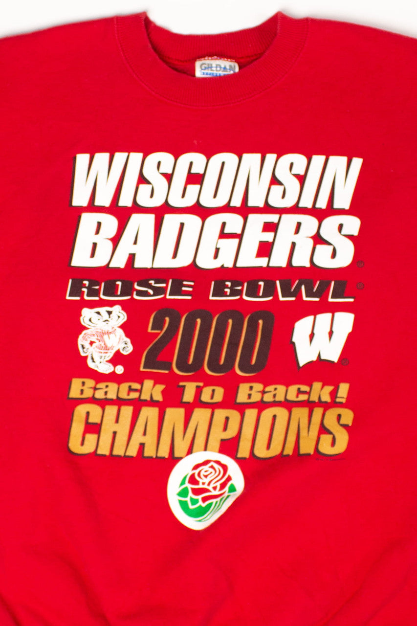 Vintage Wisconsin Back To Back Rose Bowl Champs Sweatshirt (2000)