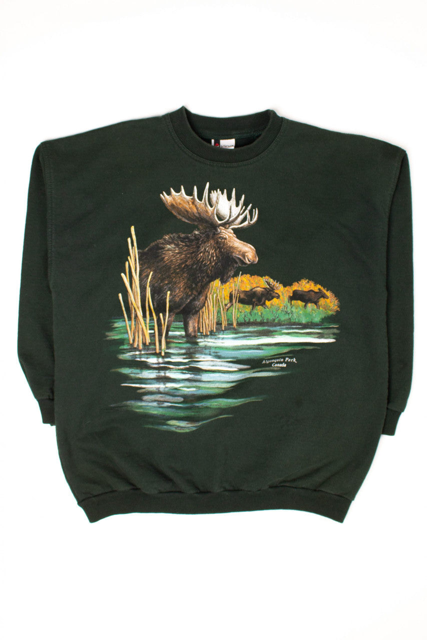 Vintage Algonquin Park Moose Sweatshirt (1990s)