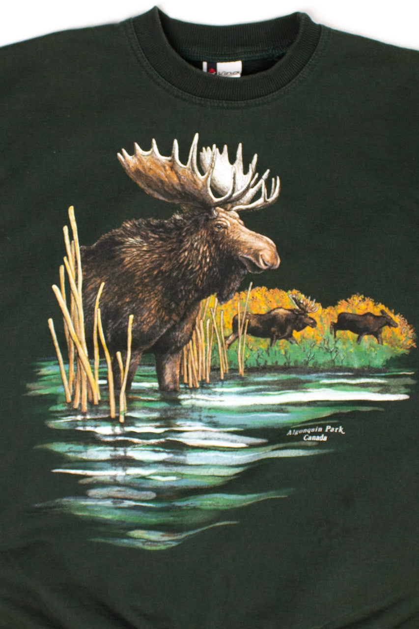 Vintage Algonquin Park Moose Sweatshirt (1990s)