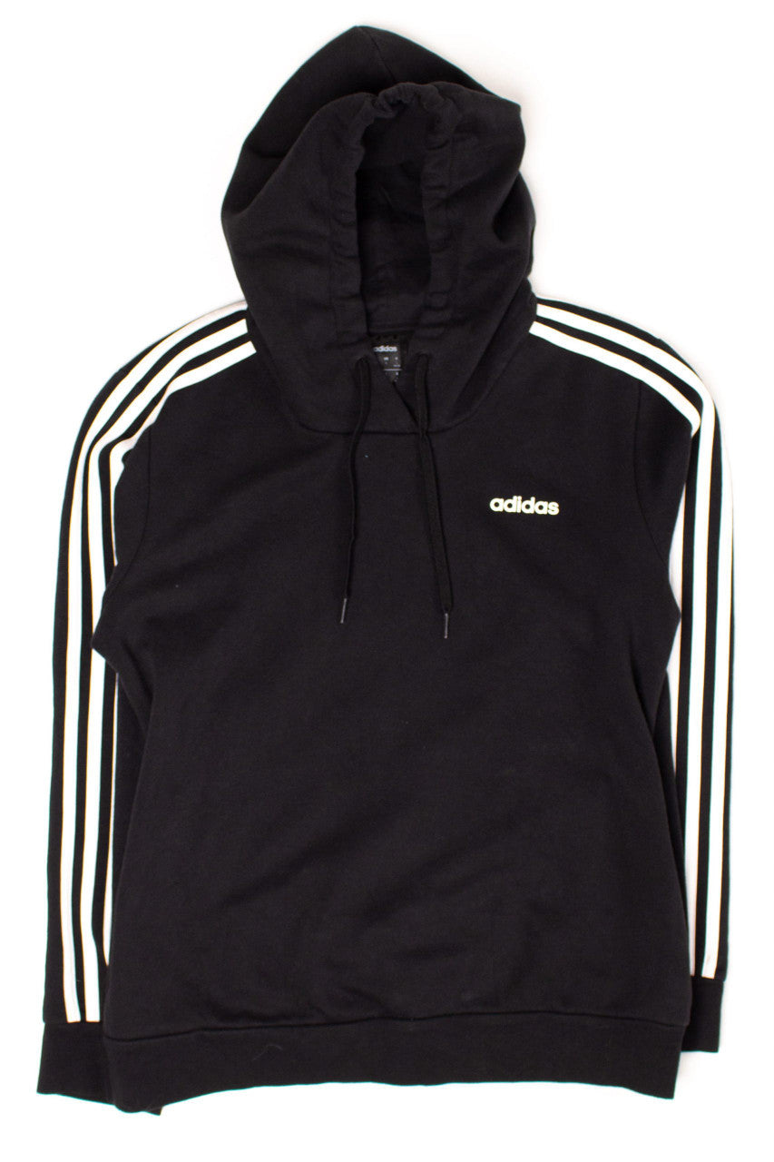 Black Adidas Striped Sleeve Hoodie (2000s)