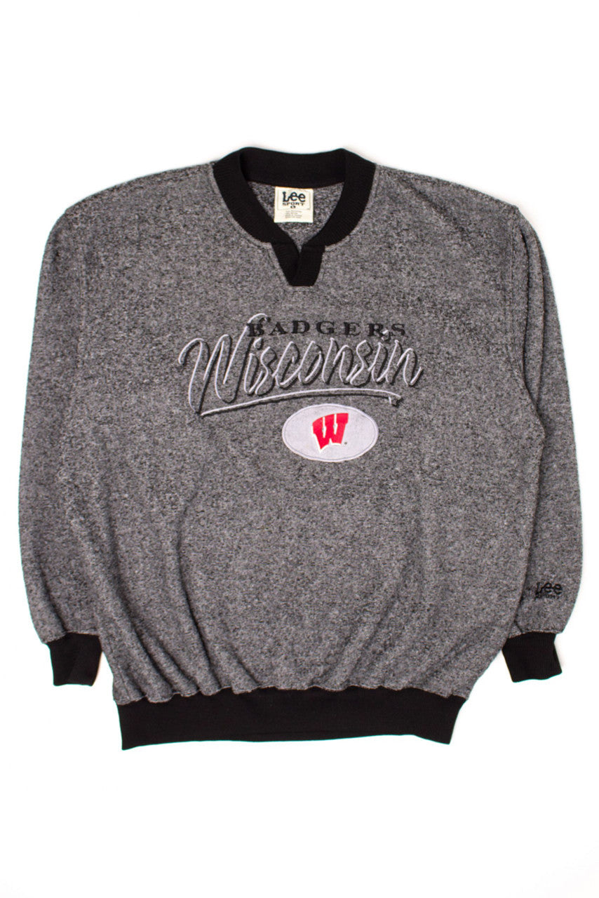 Vintage Wisconsin Badgers Terry Cloth Sweatshirt (1990s)