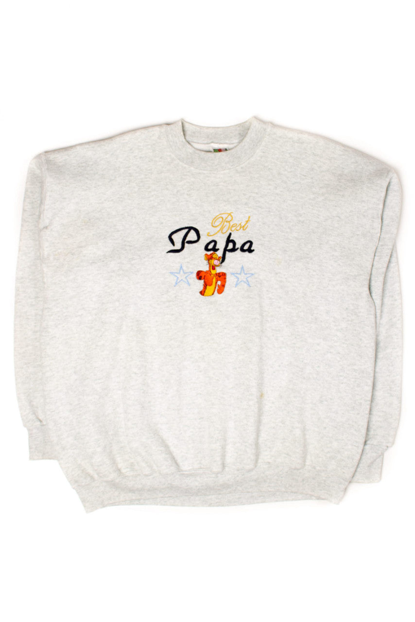 Vintage Bootleg Tigger 'Best Papa' Sweatshirt (1990s)