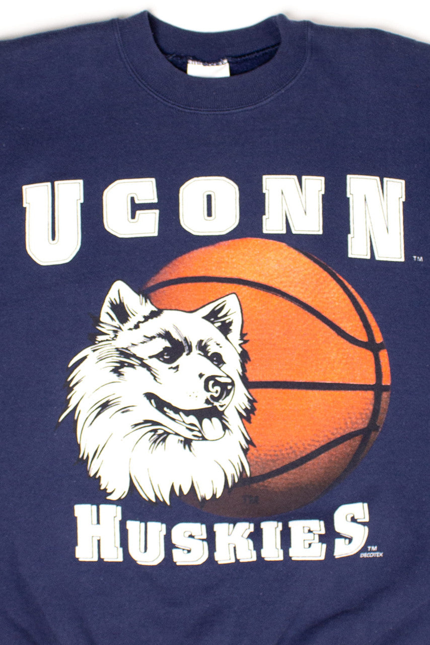 Vintage UConn Huskies Basketball Sweatshirt (1990s)