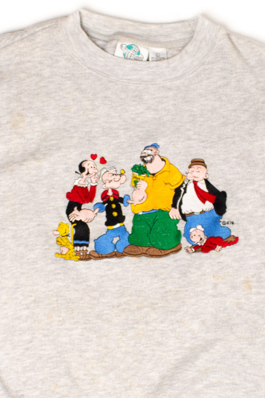 Vintage Embroidered Popeye Sweatshirt (1990s)