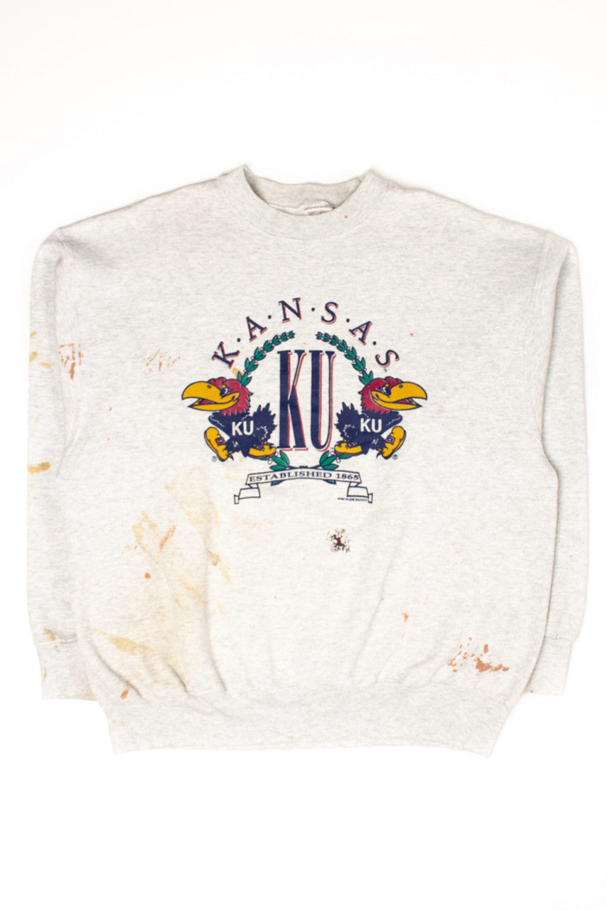 Vintage Kansas University Paint Stained Sweatshirt (1994)