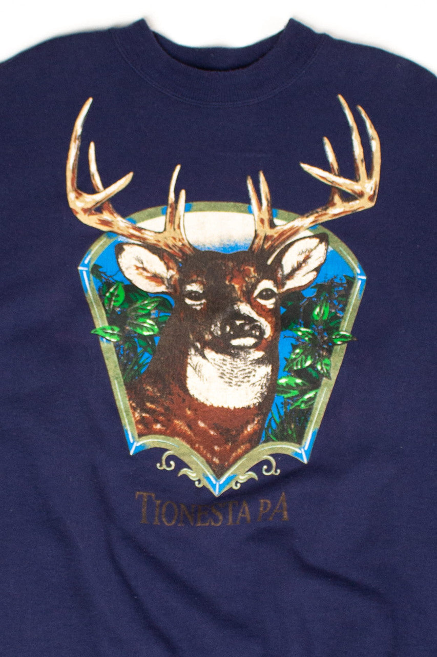 Vintage Tionesta, PA Deer Sweatshirt (1990s)