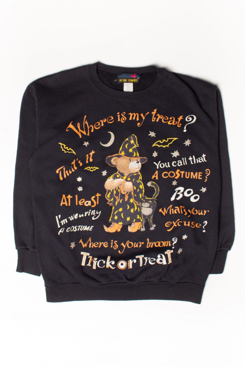 Vintage Sassy Bear Halloween Sweatshirt (1990s)