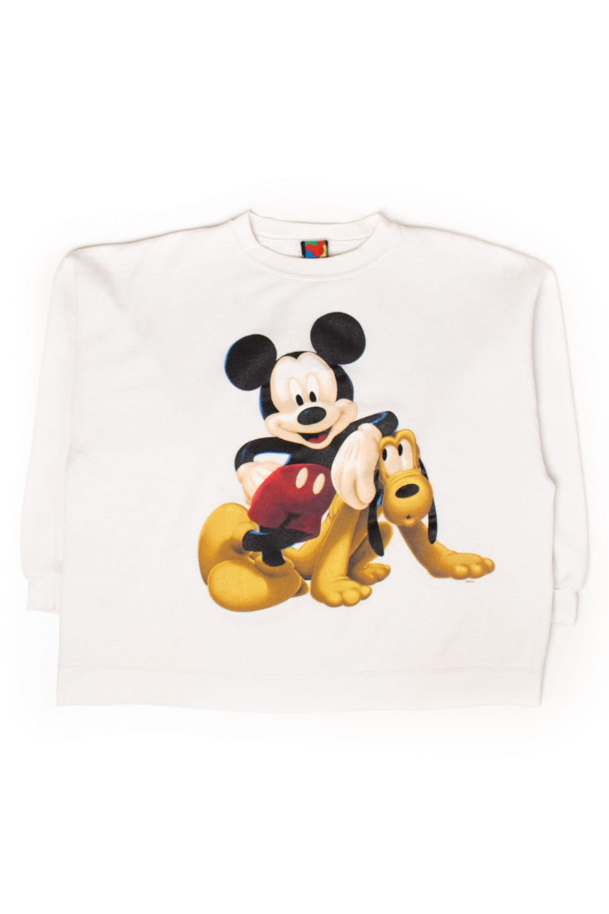 Vintage Mickey & Pluto Sweatshirt (1990s) 2