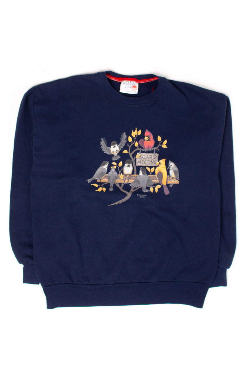 Vintage Bird Board Meeting Sweatshirt (1990s)