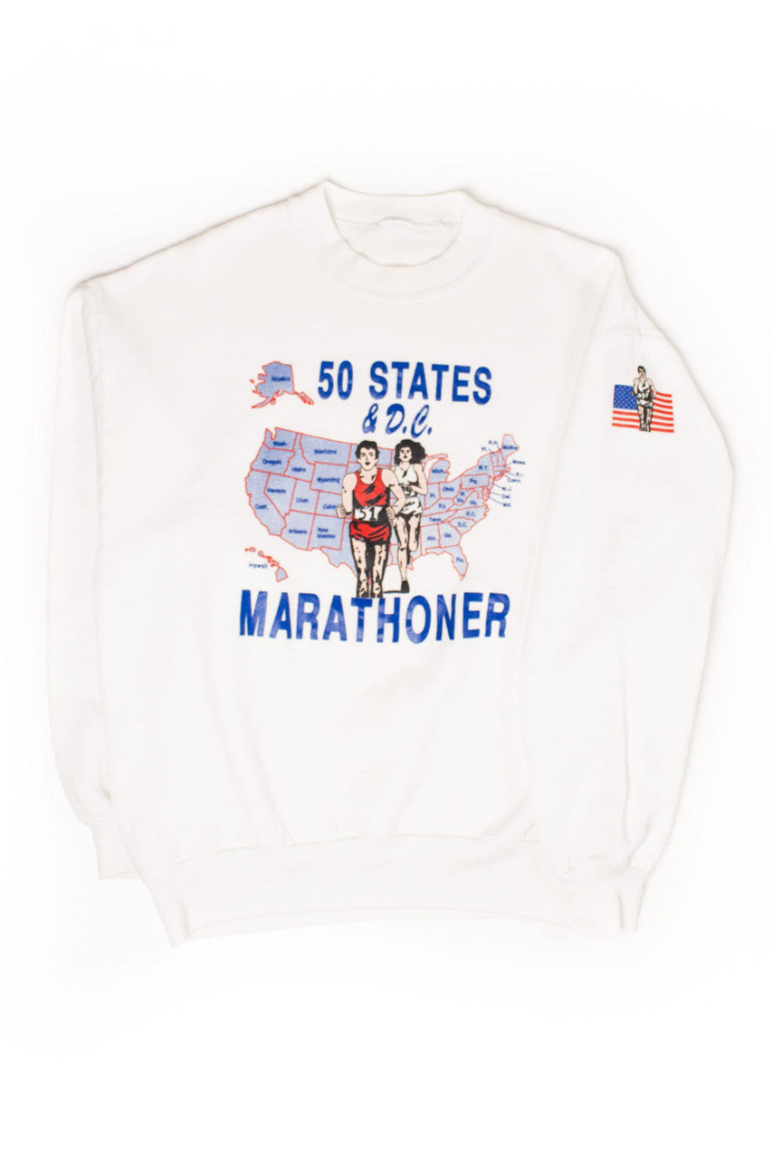 Vintage 50 States & D.C. Marathoner Sweatshirt (1990s)