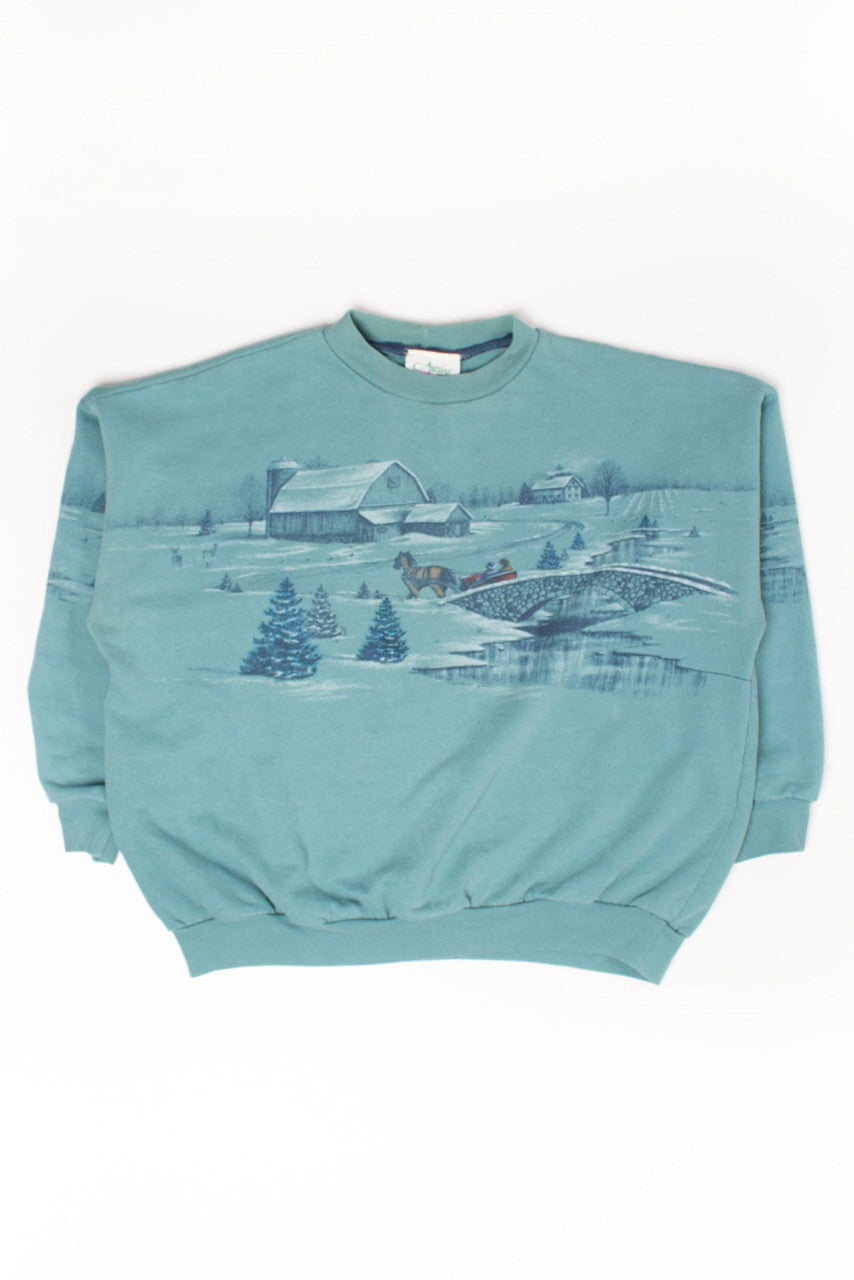 Vintage Farm Landscape Sweatshirt (1990s)