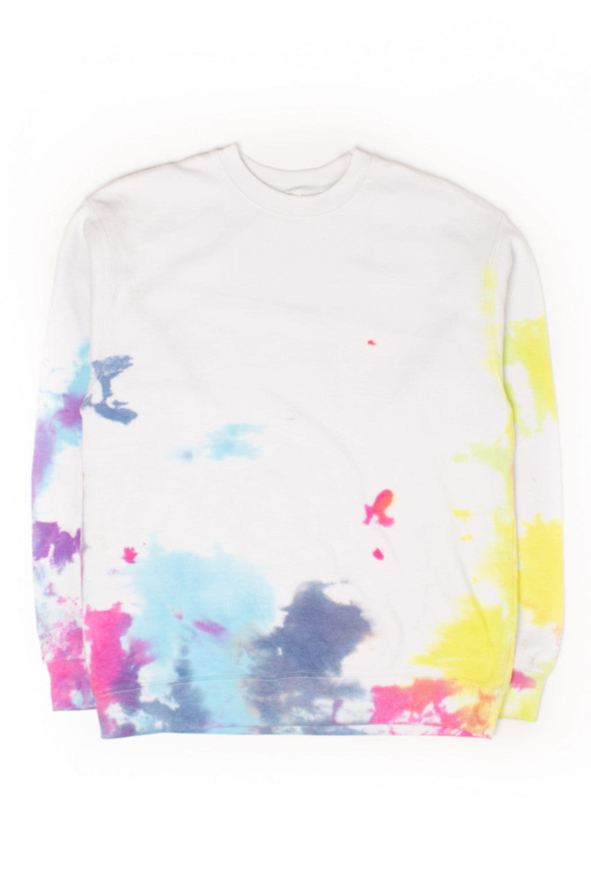 White Splotchy Dye Sweatshirt