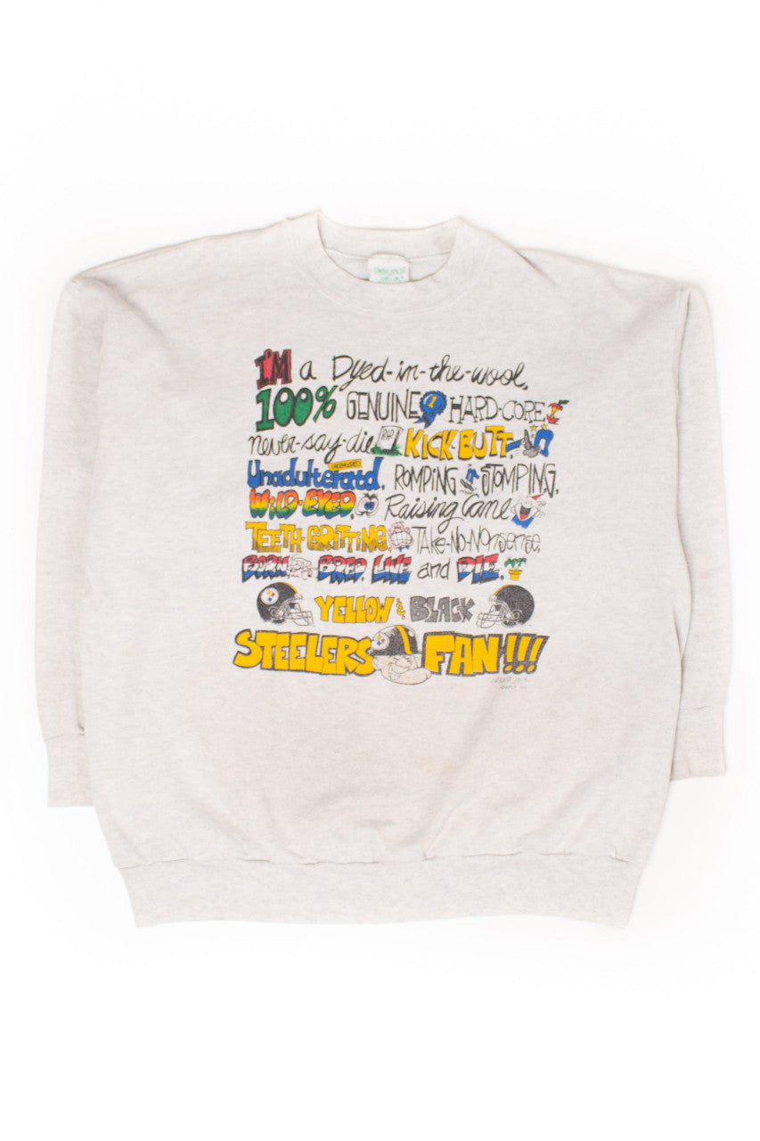 Vintage Dyed-In-The-Wool Steelers Fan Sweatshirt (1991)