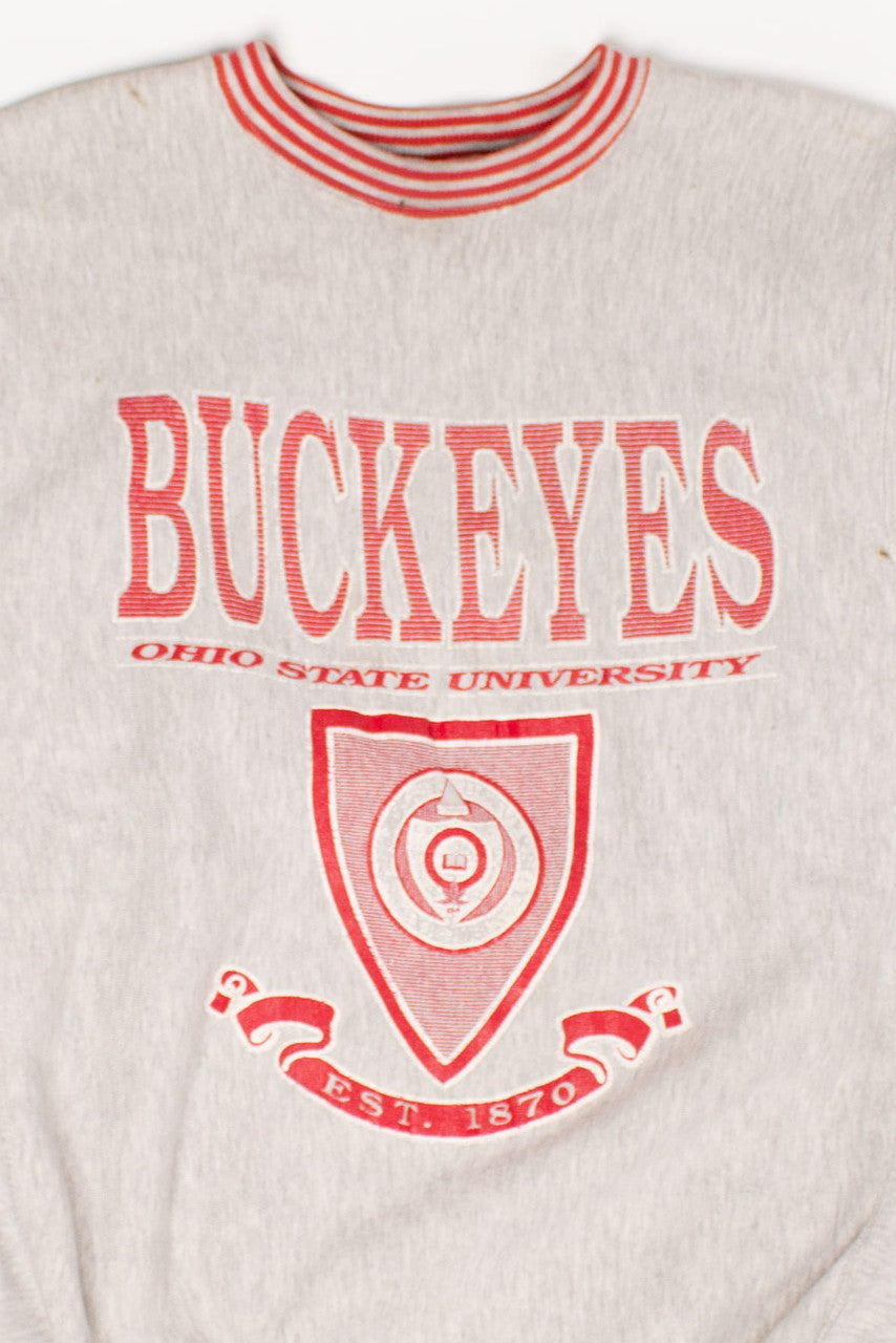 Vintage Ohio State Buckeyes Striped Sweatshirt (1990s)