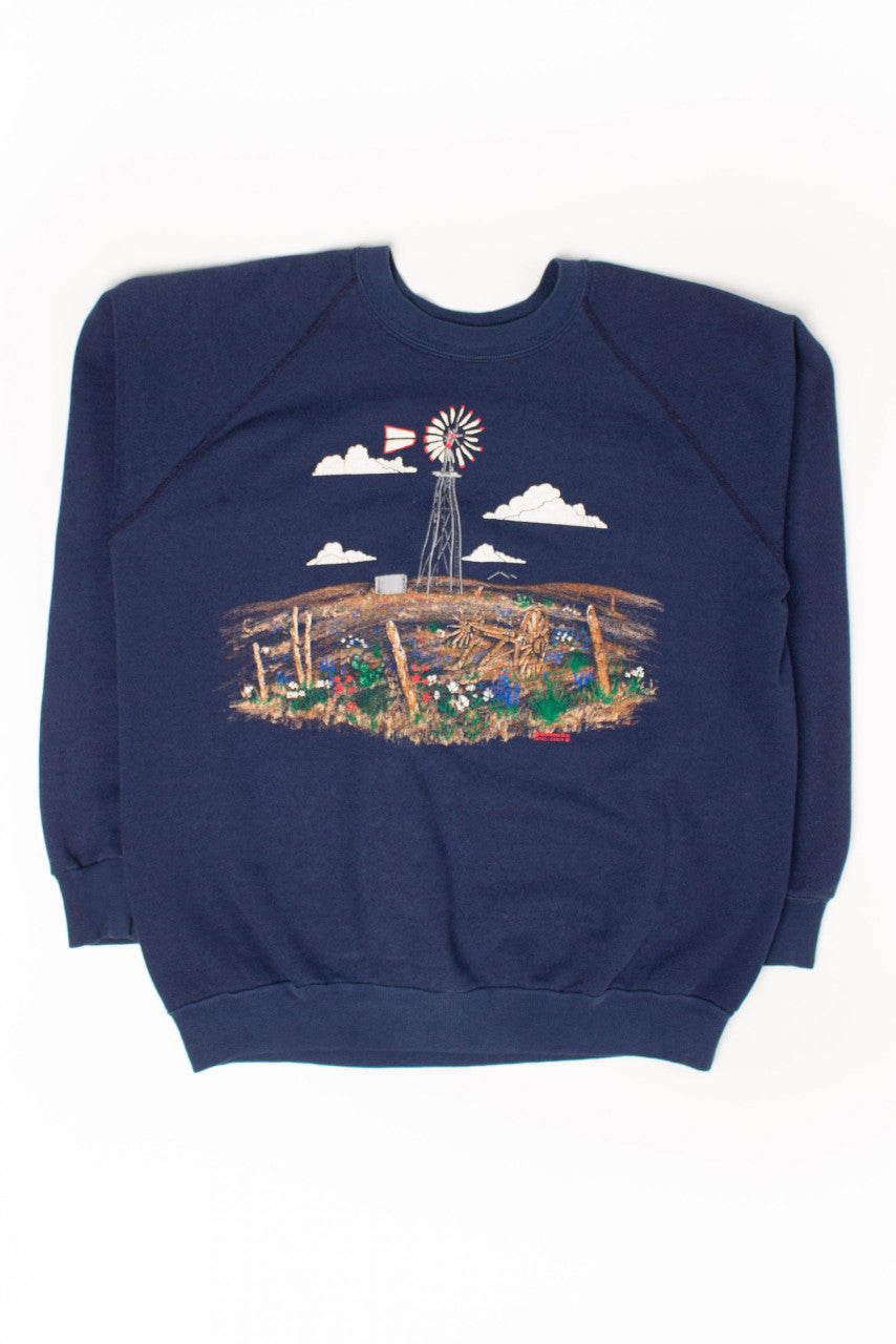 Vintage Farm Windmill Sweatshirt (1990s)