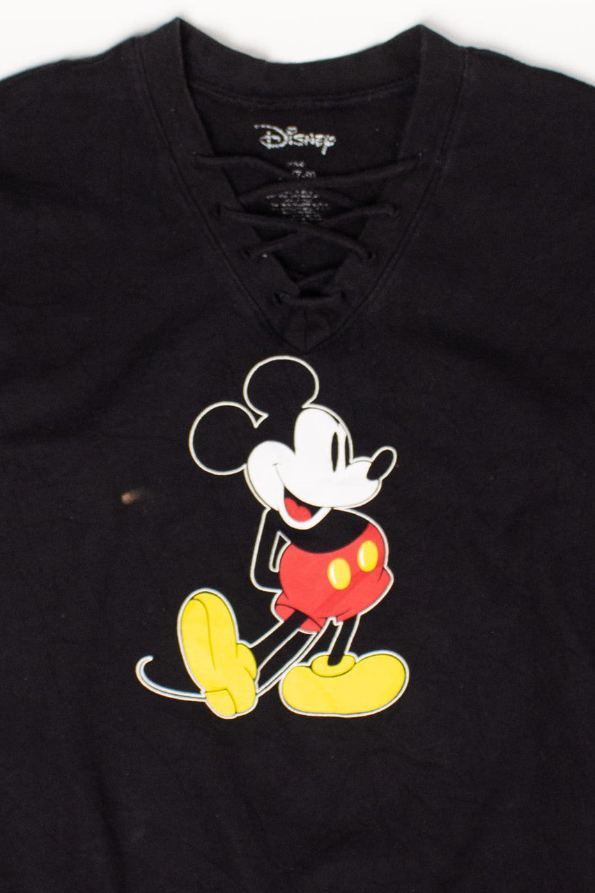 Mickey Mouse Laced Collar Sweatshirt
