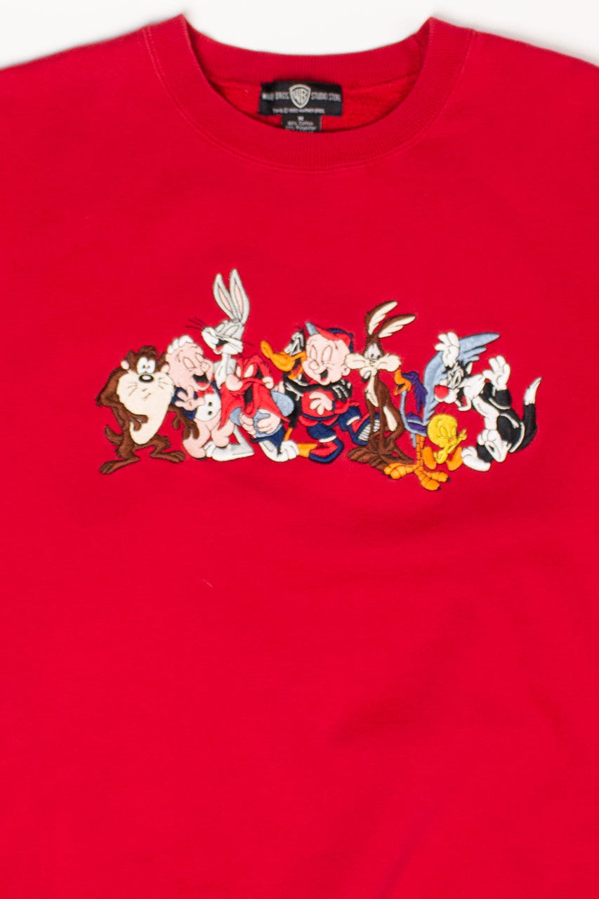 Vintage Embroidered Looney Tunes Cast Sweatshirt (1990s)