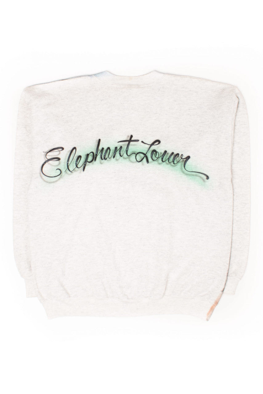 Vintage Airbrushed Elephant Lover Sweatshirt (1990s)