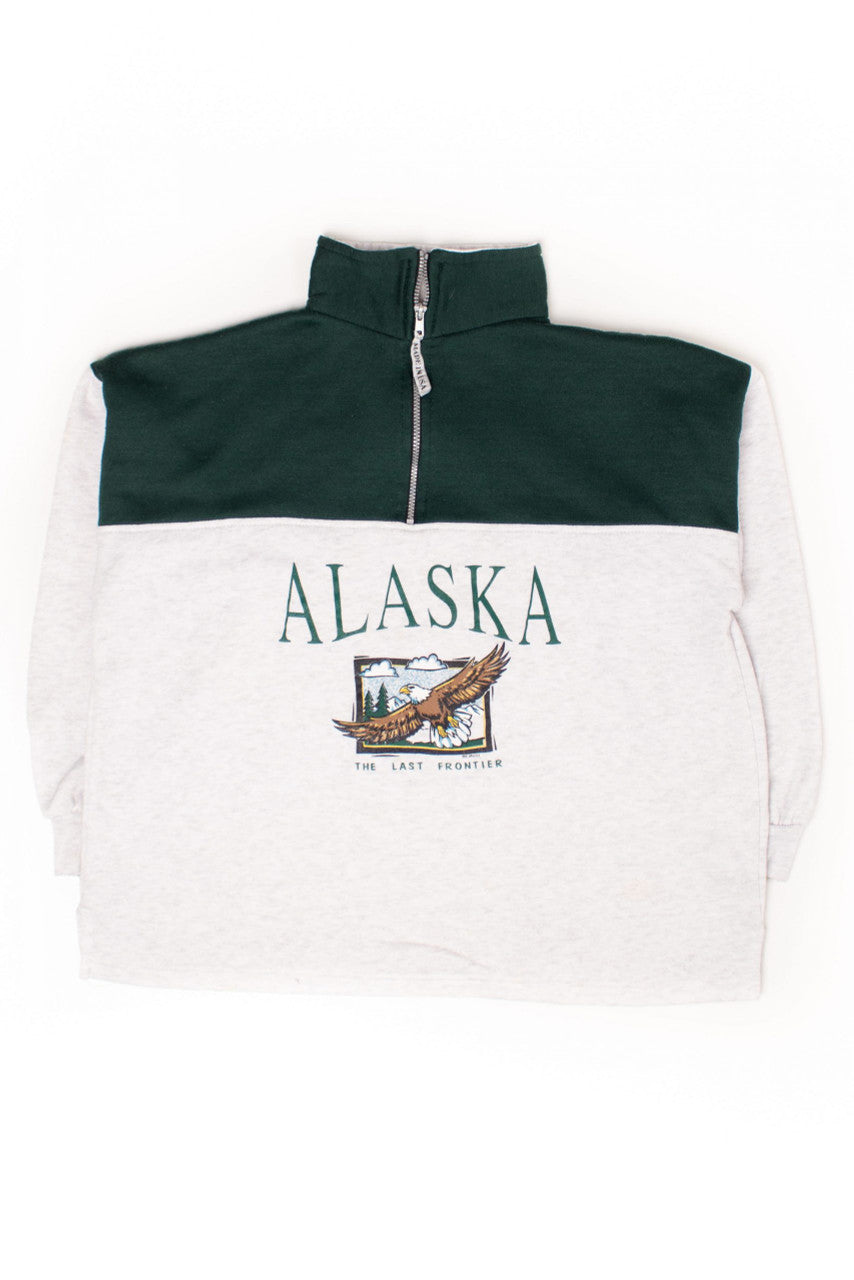 Vintage Alaska Quarter Zip Sweatshirt (1990s)