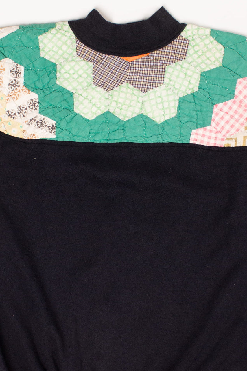 Vintage Quilted Shoulder Sweatshirt (1980s)