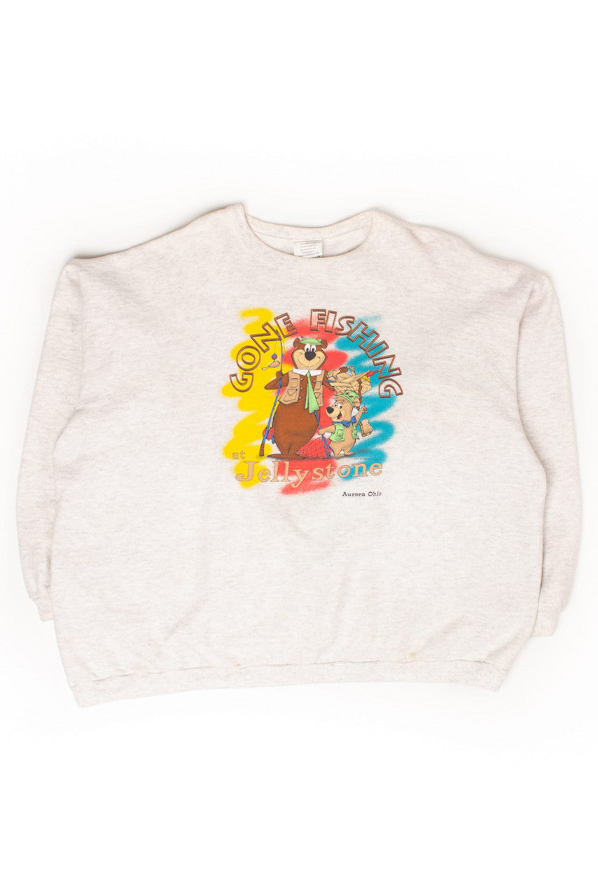 Vintage Gone Fishing At Jellystone Sweatshirt (1999)