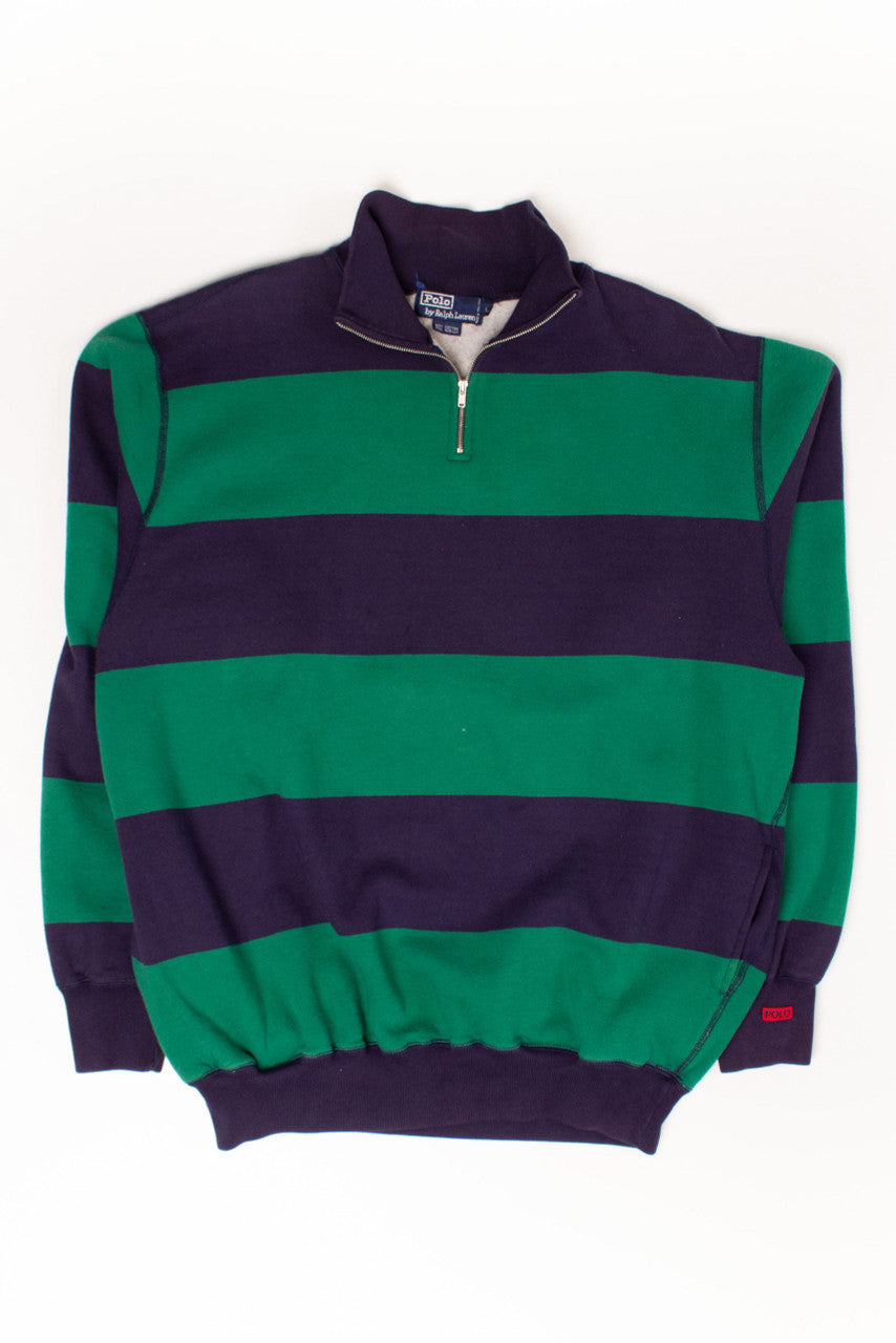 Vintage Polo By Ralph Lauren Zip Collar Sweatshirt (1990s)