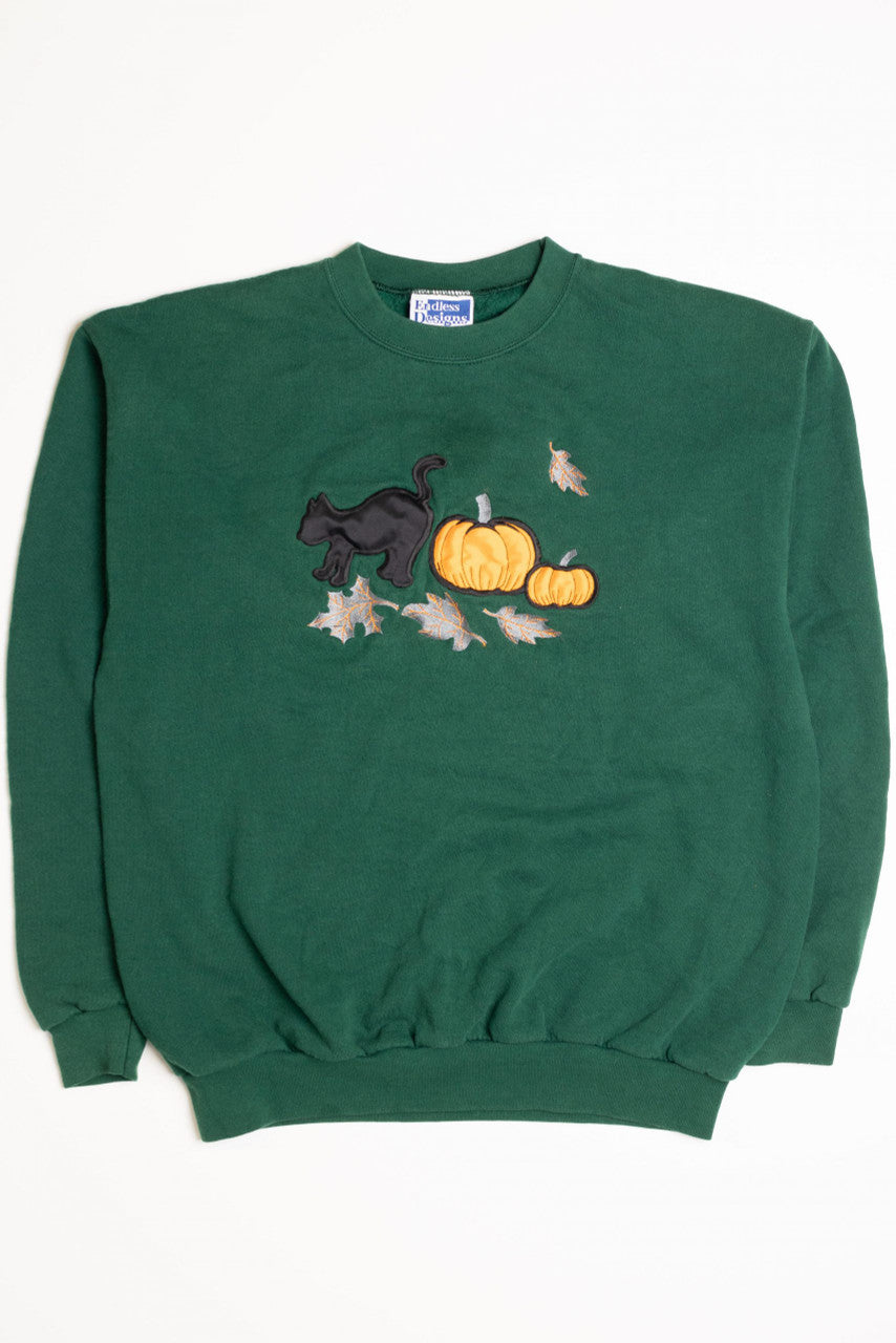 Black Cat and Pumpkin Sweatshirt