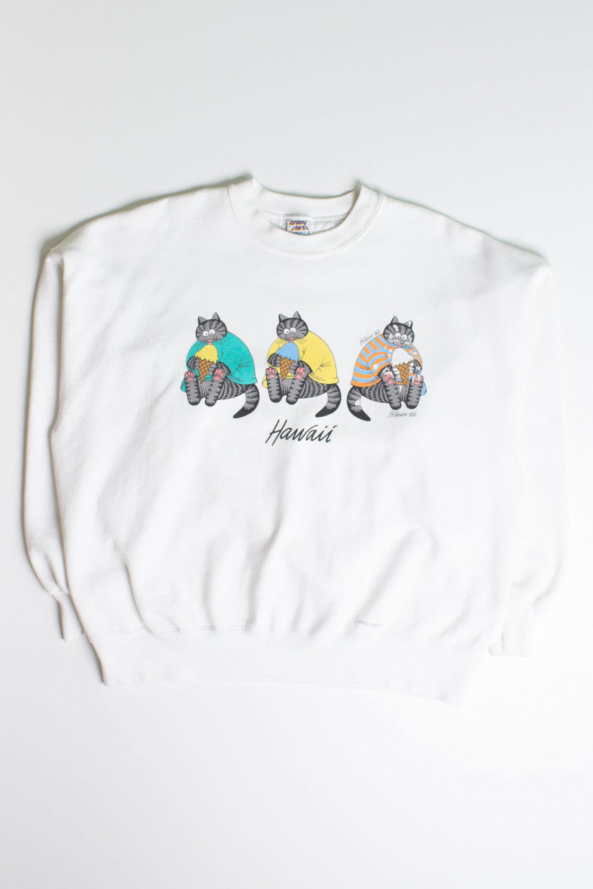 Vintage Hawaii Cats Sweatshirt (1990s)