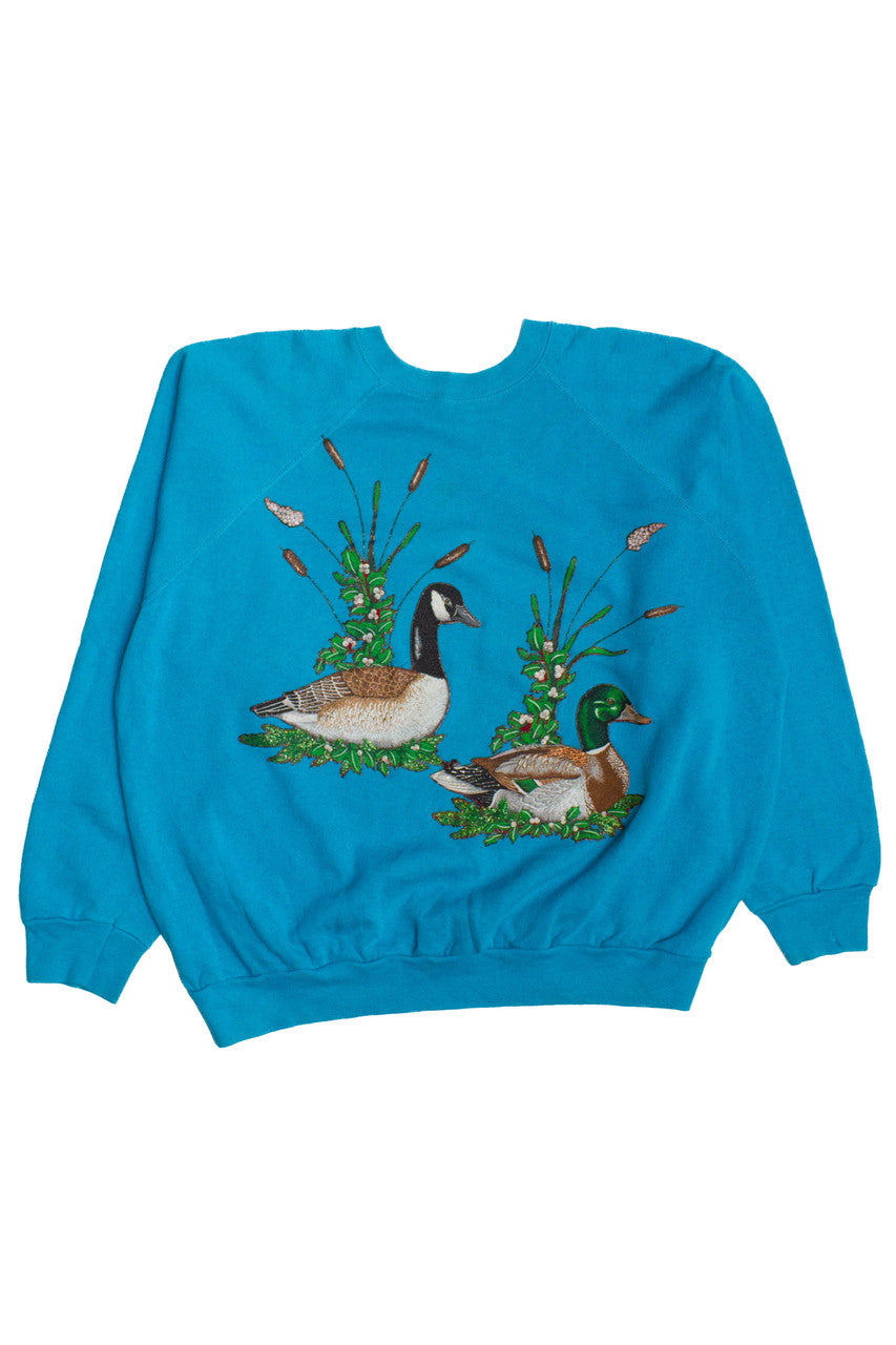 Vintage Goose and Duck Cattail Swimmin' Sweatshirt (1980s)