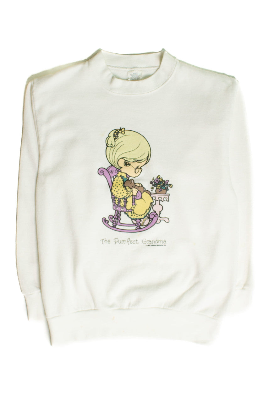 Vintage Precious Moments Purr-fect Grandma Sweatshirt (1992)
