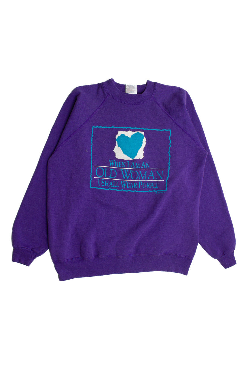 Vintage Purple Phrase Sweatshirt (1990s)