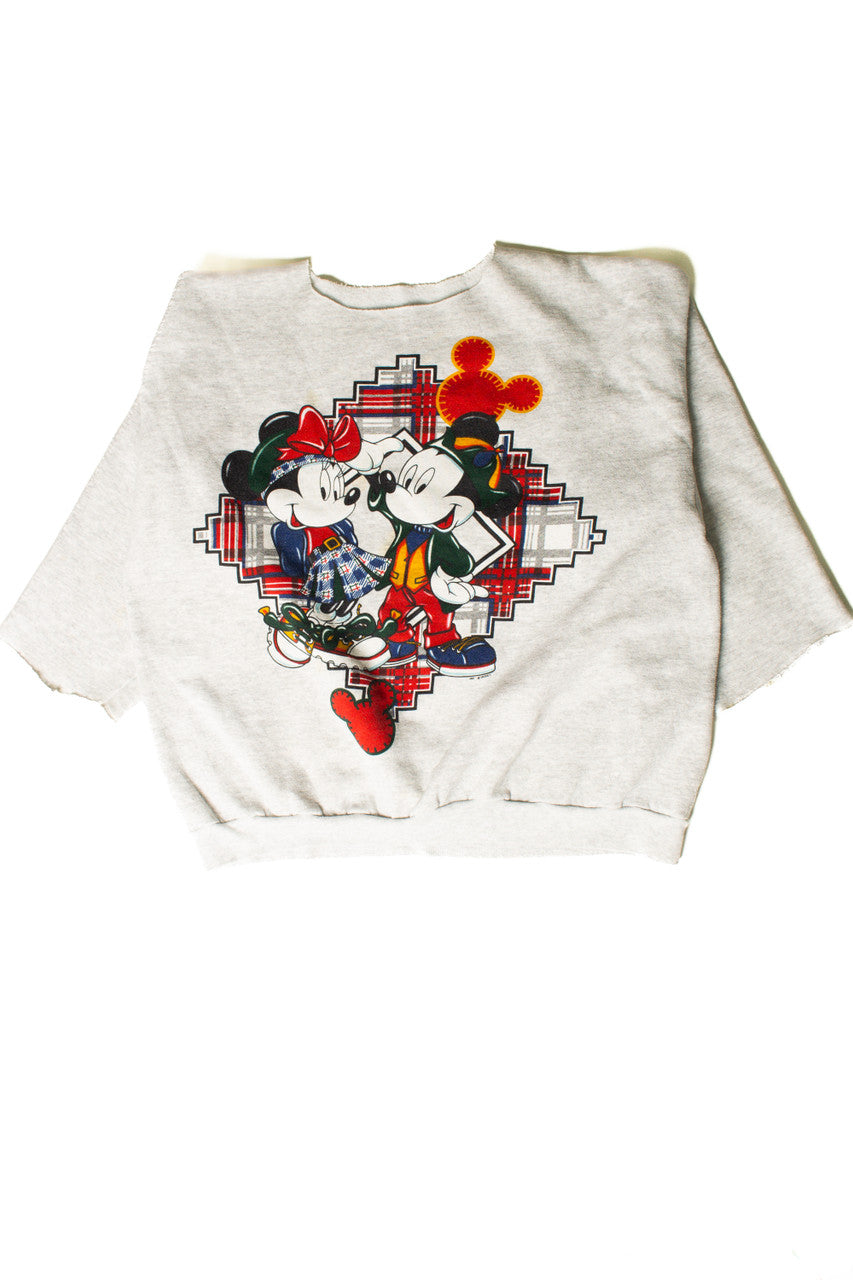 Vintage Mickey and Minnie Plaid Sweatshirt(1990s)