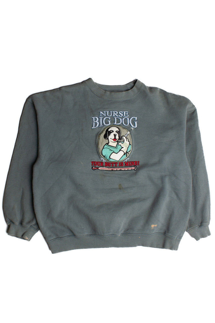 Vintage Big Dogs Nurse Sweatshirt (1990s) 8599
