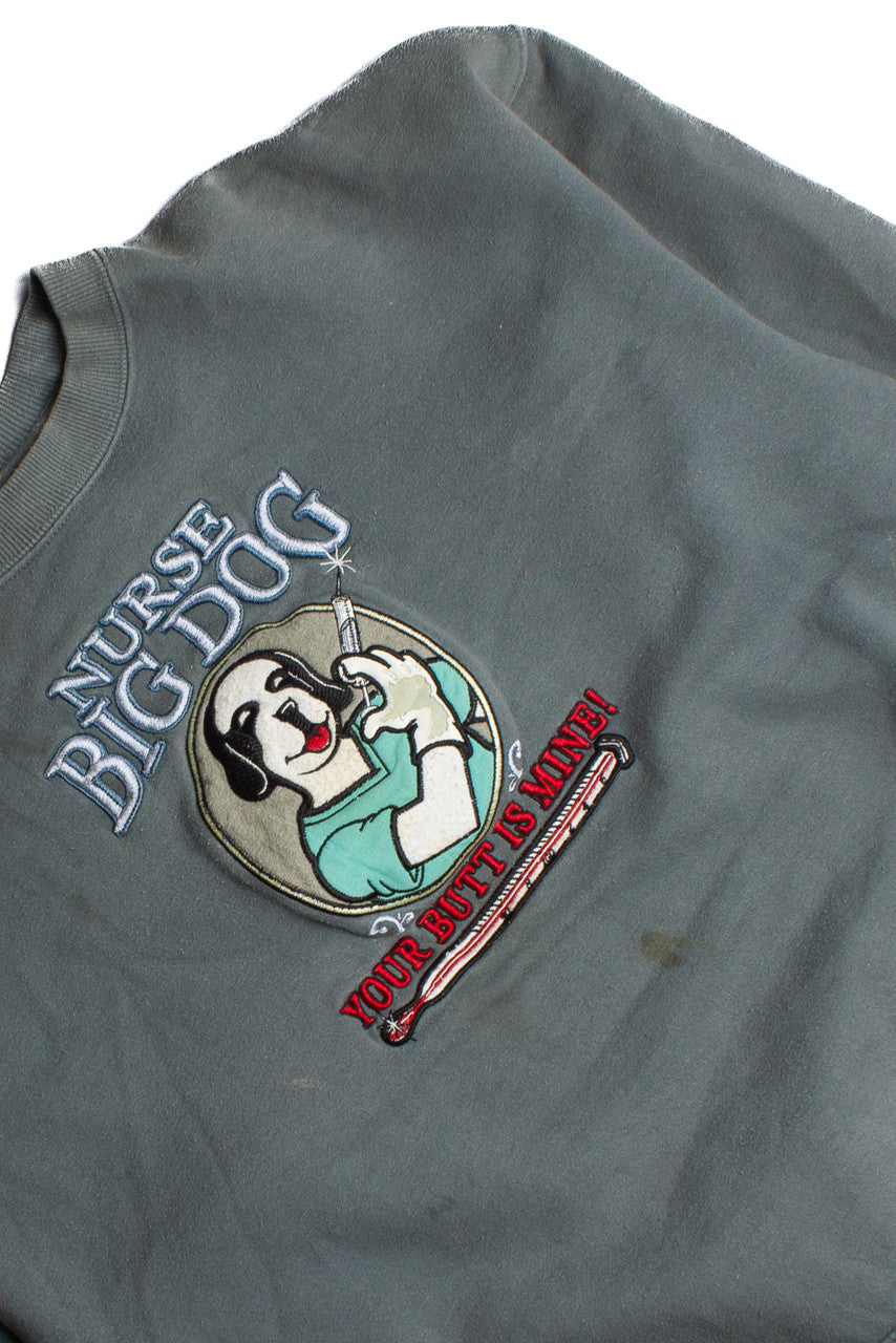 Vintage Big Dogs Nurse Sweatshirt (1990s) 8599