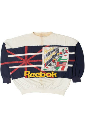 Vintage 1980's Reebok Cyclists Union Jack Sweatshirt