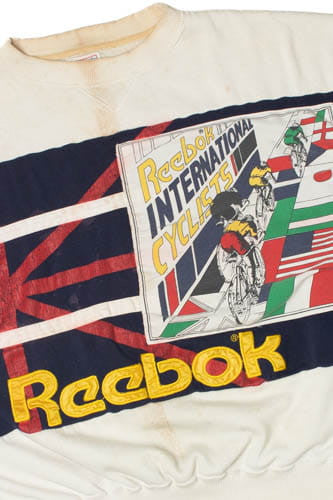 Vintage 1980's Reebok Cyclists Union Jack Sweatshirt
