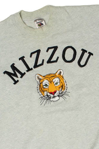 Vintage Mizzou Tigers Embroidered Sweatshirt
