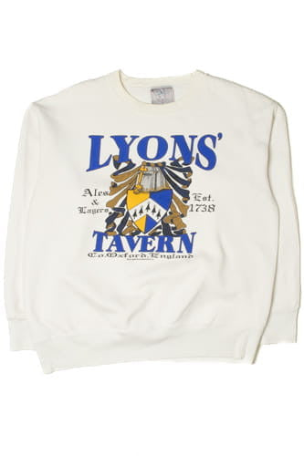 Vintage 1991 Lyon's Tavern Oxford England Sweatshirt