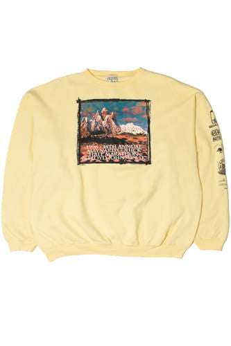 Vintage 1996 Marathon Mountain Landscape Sweatshirt