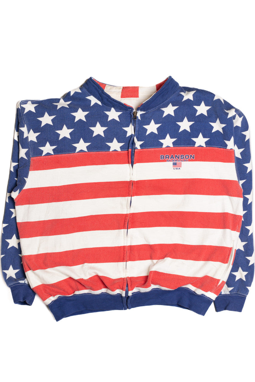 American Flag Branson Missouri Full Zip Sweatshirt 9354