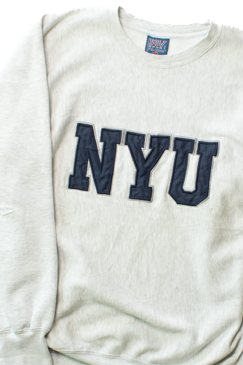 Vintage Distressed NYU Sweatshirt (1990s)