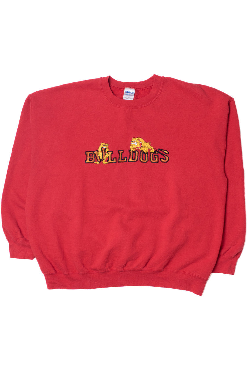 Vintage "Bulldogs" Embroidered Team Logo Sweatshirt