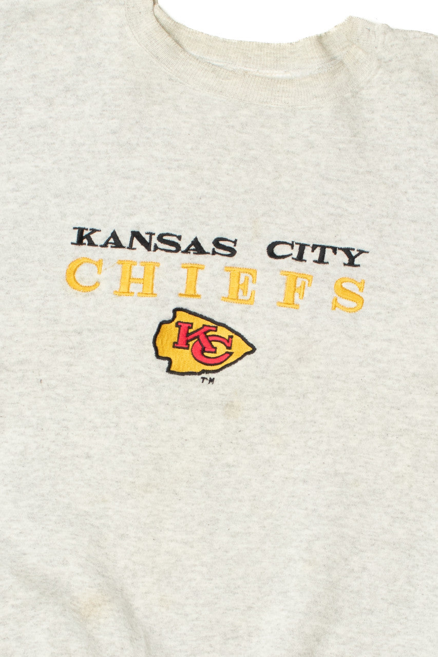 Vintage Kansas City Chiefs NFL Football Embroidered Logo Sweatshirt