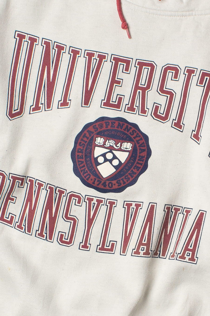 Vintage University Pennsylvania Drawstring Mock Neck Sweatshirt