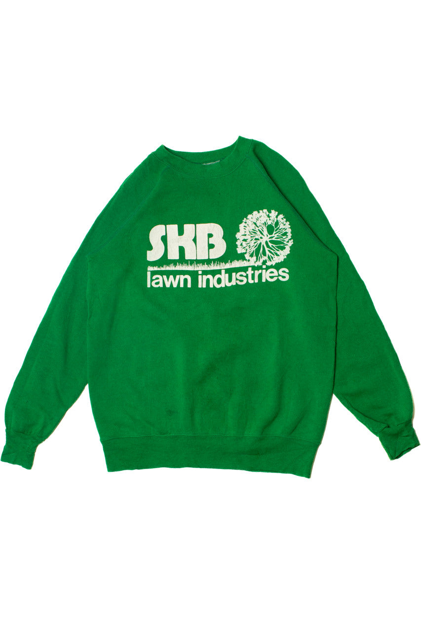 Vintage "SKB Lawn Industries" Front/Back Logo Raglan Sweatshirt