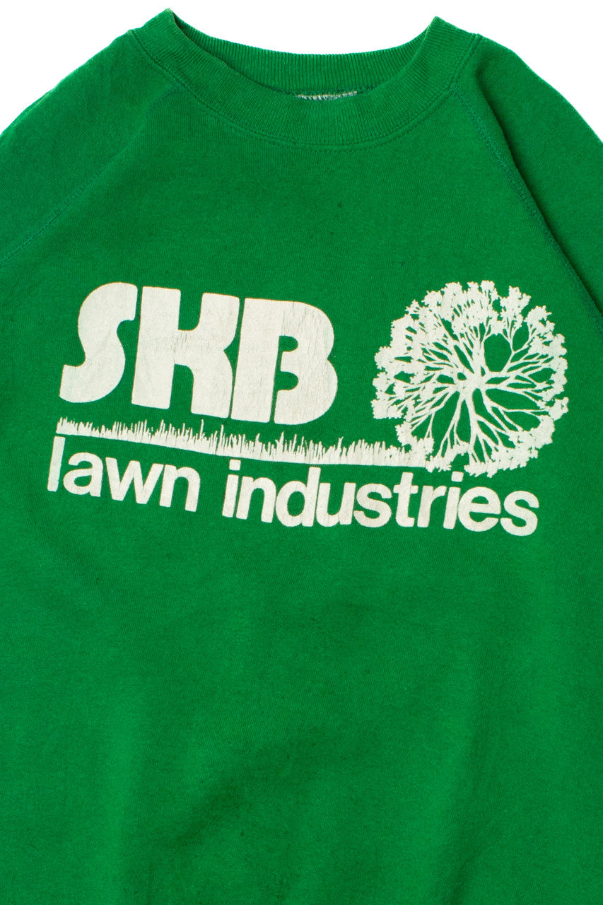Vintage "SKB Lawn Industries" Front/Back Logo Raglan Sweatshirt
