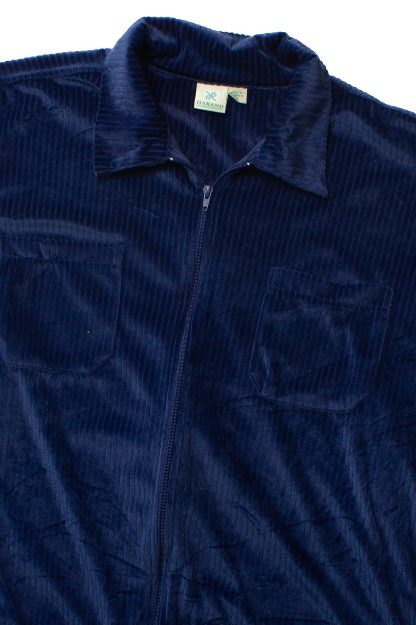 Vintage Ribbed Velvet Track Jacket (1990s)