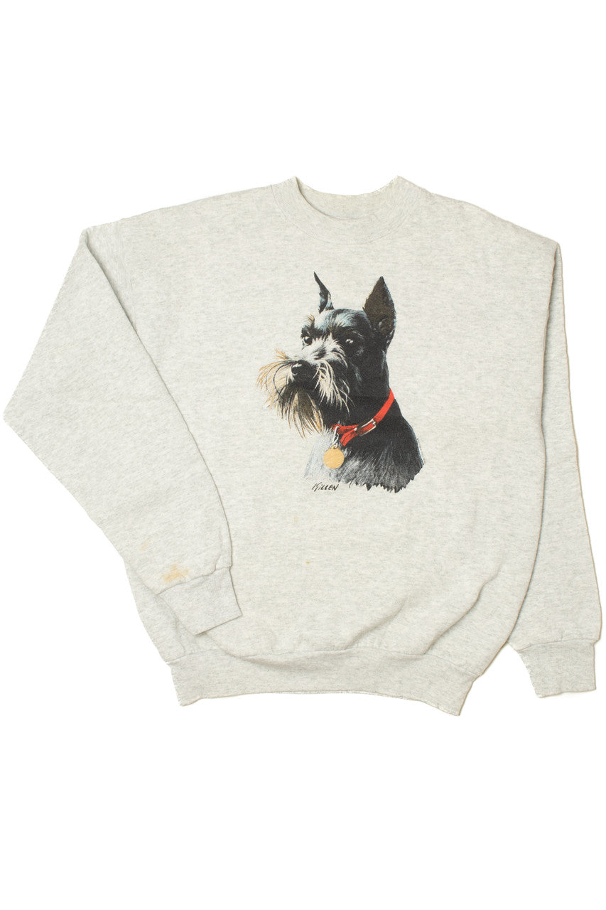 Vintage Schnauzer Dog Fruit of the Loom Sweatshirt